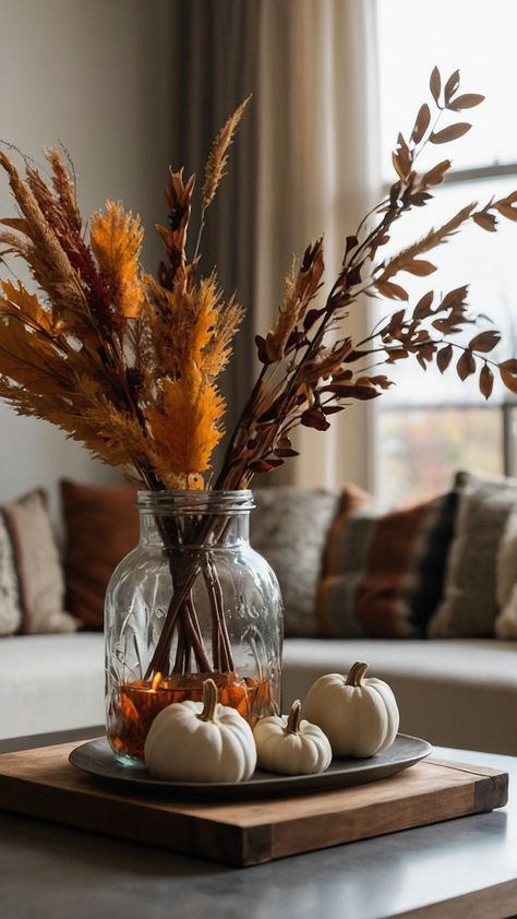 Transform your home into a cozy sanctuary with beautiful neutral fall decor From the inviting front porch to the warm living room you'll find DIY inspiration to make your home a farmhouse haven Discover how to update your bedroom decorate your mantle and cozy up your kitchen in 2022 and beyond Elevate your space with fall touches in the home 2023 and create a welcoming atmosphere with a touch of fall in the fireplace through 2024 and beyond Fall Floral Arrangements For Home, Fall 2024 Decor, Fall Indoor Decor Ideas, Neutral Decor Ideas, Modern Thanksgiving Decor, Warm Living Room, Bedroom Decorate, Modern Thanksgiving, Thanksgiving 2024