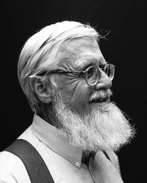 Side Profile Portrait Photography, Profile Portrait Photography, Side Profile Portrait, Old Man With Beard, Arts References, Black And White Studio, Head Studies, Portrait Challenge, People With Glasses