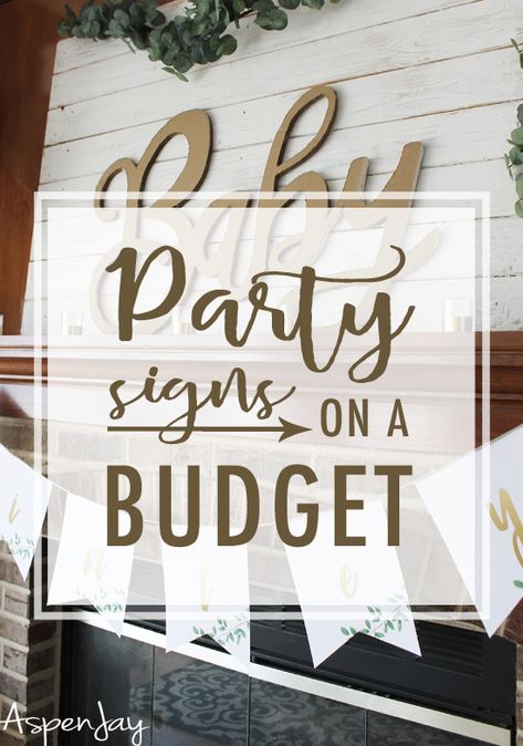 Learn how to create a gorgeous party sign on a budget for your next special event! Lot of great party throwing ideas that are friendly on your wallet! #partydecor #partyonabudget #partysigns Party Signage Ideas, Birthday Party Signs Diy Entrance, Party Signs Ideas, Party Signs Diy Entrance, Diy Party Signs, Party Entrance Ideas, Backdrop On A Budget, Party Entrance Sign, Party Entrance Decoration