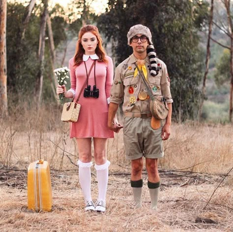 Moonrise Kingdom Couple Costume, Moonrise Kingdom Halloween Costume, Suzy Moonrise Kingdom Costume, Sam And Suzy Moonrise Kingdom, Wes Anderson Costume Ideas, Wes Anderson Halloween Costumes, Wes Anderson Costume, Suzy Moonrise Kingdom, Moonrise Kingdom Costume