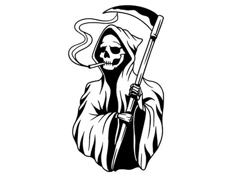 Grim Reaper Tattoo Simple, Tattoo Tshirt, Grim Reaper Tattoo, Reaper Tattoo, Tattoo Minimalist, Tattoo Outline Drawing, Tattoo Simple, Tattoo T Shirts, Outline Drawing