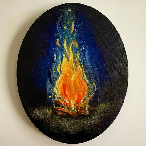 Acrylic painting. Fire painting. Camping. Fire. Fire Painting Acrylic Easy, Painting Fire, Vinyl Paintings, Camping Fire, Earth Air Fire Water, Fire Drawing, Children Drawing, Flame Candle, Fire Painting