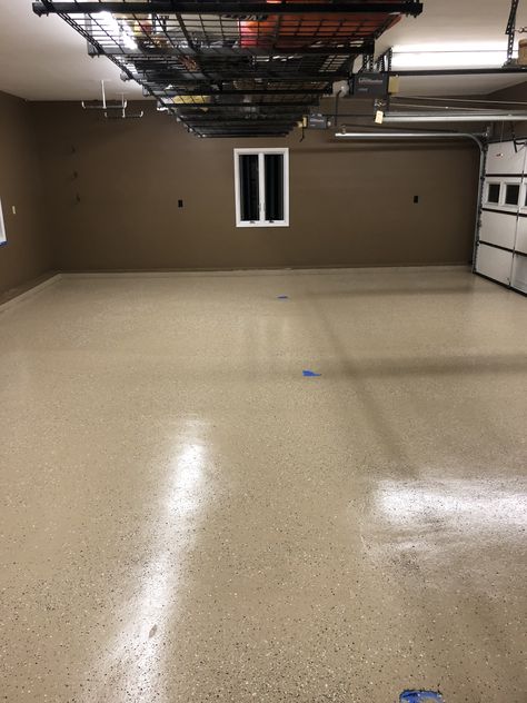 Epoxy tan shield Tan Epoxy Garage Floor, Epoxy Floor Basement, Epoxy Garage Floor Coating, Epoxy Garage Floor, Garage Mudroom, Garage Floor Paint, Garage Floor Coatings, Garage Floor Epoxy, Floor Paint