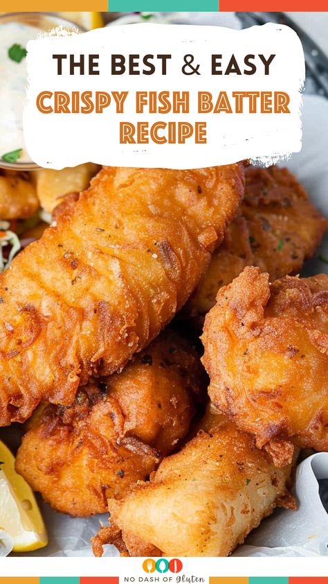 Create the ultimate fried fish with our Crispy Fish Batter Recipe! This simple mix guarantees a light, golden crust that keeps your fish tender and juicy on the inside. Perfect for family dinners or a special treat, it's quick to whip up and sure to impress. Ready in just 10 minutes! Love crispy fried fish? Pin this recipe and make your next seafood dish a hit! Best Fish Fry Batter, Batter For Fish Fry, Buttermilk Battered Fish, Crispy Fried Fish Batter, Best Fried Fish Batter, Easy Batter For Fish, Beer Battered Fish Recipes Deep Frying, Light And Crispy Fish Batter, Seafood Batter Recipe