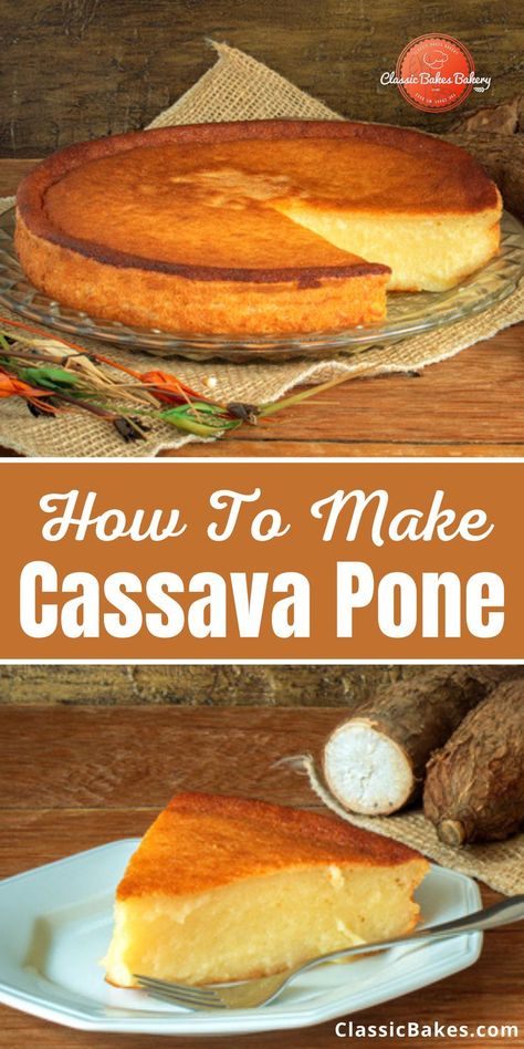 This dish is made with fresh cassava, coconut, spices and cane sugar with a moist chewy texture. The next time you're looking for a sweet snack to complement a hot cup of tea or coffee try this Cassava Pone recipe. Cassava Pone Recipe, Coconut Sweet Recipes, Cassava Pone, Cassava Recipe, Trini Food, Spiced Butter, Ginger Nut, Cane Sugar, Caribbean Recipes