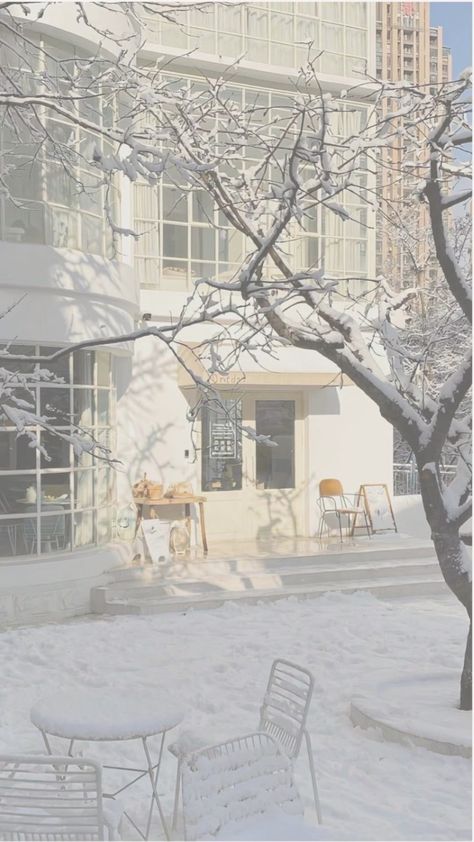 Korean Winter Wallpaper, Winter Theme Wallpaper Aesthetic, Ivory Aesthetic Wallpaper, White Snow Aesthetic Wallpaper, Silver Ipad Wallpaper, Snowy Tree Wallpaper, White Snow Wallpaper, White Christmas Aesthetic Wallpaper, Simple Winter Background