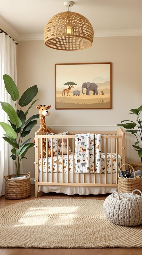 Nursery Room Ideas Animal-themed Nursery Ideas, Nursery Ideas Safari, Zoo Themed Nursery, Zoo Nursery Theme, Safari Baby Room, Nature Inspired Nursery, Nursery Room Ideas, Safari Animal Nursery, Nordic Nursery