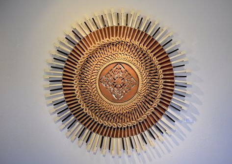 Mandala Sculpture, Piano Sculpture, Repurposed Instruments, Piano Repurpose, Repurposed Piano, Piano Hammers, Music Sculpture, Unusual Objects, Piano Desk