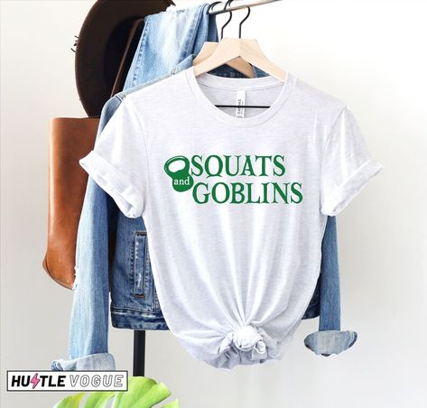 Squats and Goblins Workout Shirts Halloween Fitness Tops - Etsy Tank Top Gym, Holiday Workout, Gym Gifts, Gym Tank Tops, Womens Tank Tops, Women's Tank Tops, Stay In Shape, A Gym, Halloween Spirit