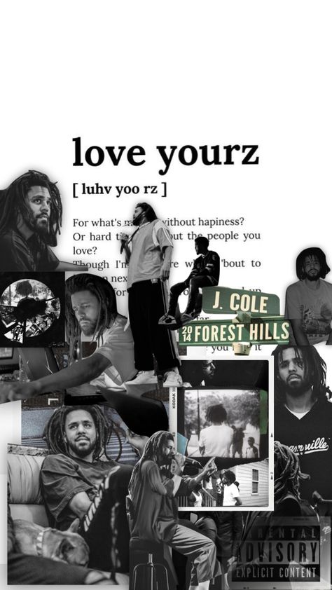 Rap Artists Aesthetic Wallpaper, Love Your Wallpaper J Cole, J Cole Aesthetic Wallpaper Iphone, I Cole Wallpaper, Jcole Aesthetic Wallpaper, J Cole Collage Wallpaper, Juice World Poster, Love Yourz Jcole, J Cole Wallpapers Iphone