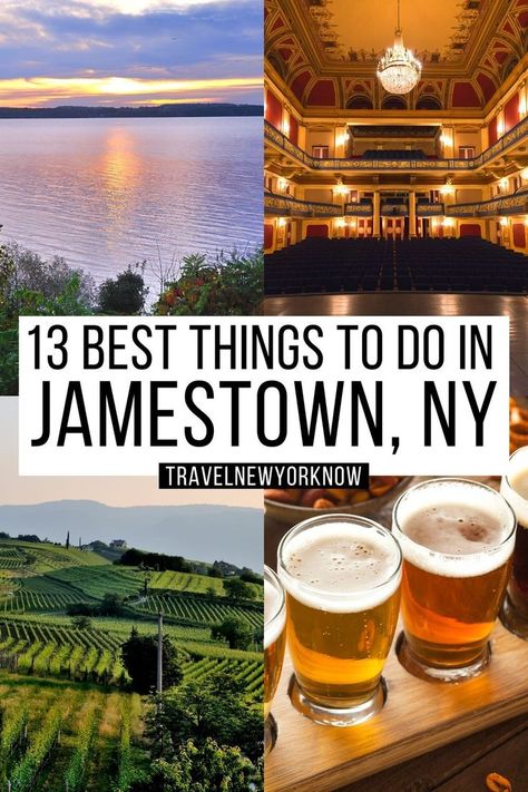 13 Best Things to do in Jamestown NY! Jamestown New York, Ny Itinerary, Ny Travel Guide, Chautauqua Institution, Ny Travel, Chautauqua Lake, Finger Lakes Ny, Jamestown Ny, Mommy Ideas