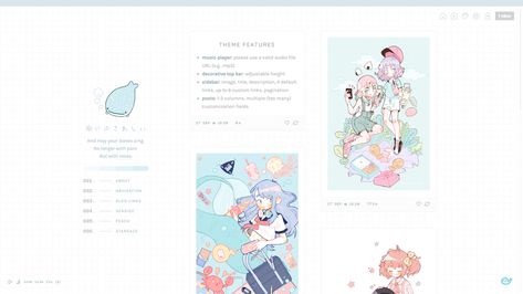 Anime Notion Theme, Tumblr Themes Aesthetic, Tumblr Blog Themes Aesthetic, Tumblr Blog Ideas, Tumblr Themes Layout Aesthetic, Tumblr Layout Aesthetic, Tumblr Layout, Tumblr Blog Theme, Tumblr Themes Layout