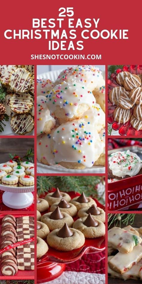 Christmas Dessert Tray, Christmas Cookie Ideas, Easy Homemade Cookies, Christmas Cookie Recipes Holiday, Christmas Baking Cookies, Easy Christmas Cookie Recipes, Christmas Cookie Recipes, Christmas Baking Recipes, Christmas Cookie Exchange