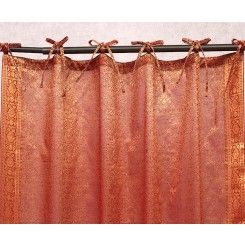 Jazz Sari Curtains Indian Style Bedrooms, Daybed Bedroom, Sari Curtains, Indian Curtains, Tie Tops, Indian Cushions, Indian Bedding, Traditional Indian Dress, Asian Homes