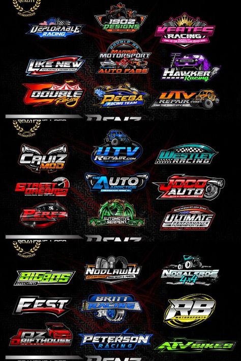 I will create amazing logo racing, automotive with 3d style Race Car Logo Design, Racing Team Logo Design, Race Team Logo, Race Logos Design, Racing Logo Design Ideas, Motor Logo Design, Logo Racing Design, Race Car Logo, Racing Typography