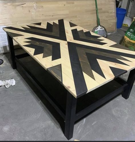 Aztec Table Top, Aztec Furniture, Custom Steel Furniture, Lath Art, Southwest Furniture, Aztec Wall Art, Diy Classroom Furniture, Rustic Wood Projects, Diy Furniture Repurpose