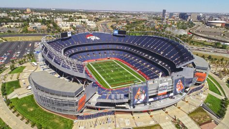 Broncos Stadium Denver Broncos Denver, CO Denver Broncos Stadium, Broncos Stadium, Nfl Stadium, Football Ideas, Nfl Stadiums, Sports Stadium, Football Stadium, Field Of Dreams, Concrete Art