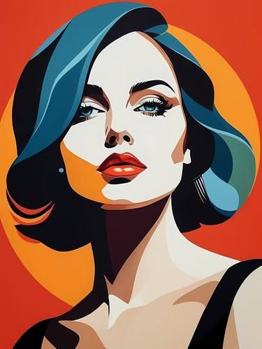 Vector Portrait Illustration, Pop Art Women, Pop Art Portraits, Female Art Painting, Abstract Geometric Art, Nft Art, Pop Art Painting, Vector Portrait, Amazing Art Painting