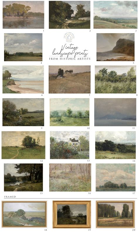 Some of my Favorite Landscape Art Prints — The Grit and Polish Landscape Art Gallery Wall, Vintage Landscape Prints, Free Vintage Art Prints, Free Printable Wall Art Vintage, Gallery Wall Landscape, Landscape Gallery Wall, North Prints, Modern Landscape Art, The Grit And Polish