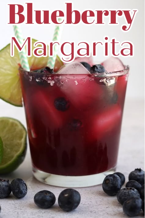 Blueberry Margarita, Blueberry Simple Syrup, Blueberry Cocktail, Raspberry Margarita, Cocktail Margarita, Yummy Summer Cocktails, Homemade Margaritas, Coconut Margarita, Fantastic Recipes