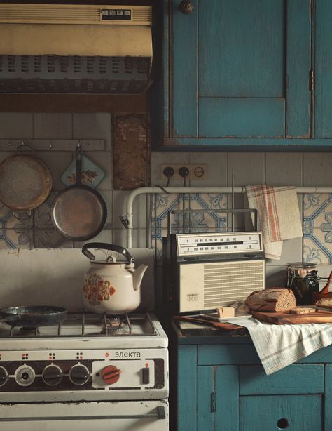 ArtStation - Granny's Kitchen Slow Living, Dream House Decor, House Inspo, Dream Home Design, Dream Room, A Kitchen, Future House, Abba, Cozy House