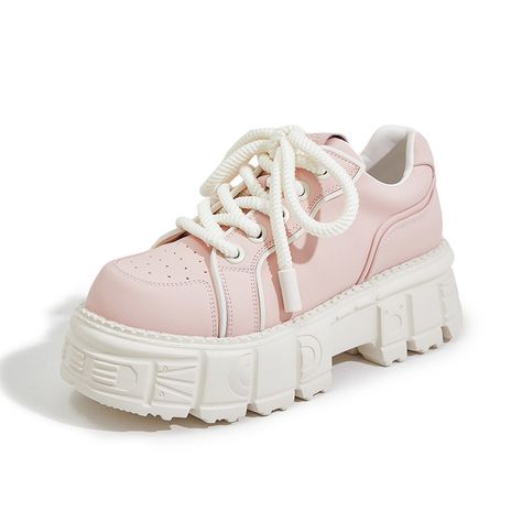 Size: 40, Color: Pink Reference Clothes, Star Boots, Kawaii Shoes, Shoes Ideas, Boot Shoes, Casual Leather Shoes, Fashion Bottoms, Pink Sneakers, Pink Shoes