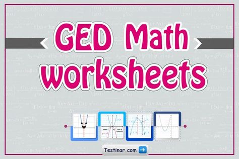 We provide you with a free and easy-to-access compendium of GED math worksheets and exercises, handy for GED Math exam preparations. Ged Math Worksheets, Ged Practice Worksheets, Ged Worksheets Free Printable, Ged Math Cheat Sheets, Ged Study Guide Free, Ged Worksheets, Math Worksheets Grade 4, Worksheets High School, Ged Study