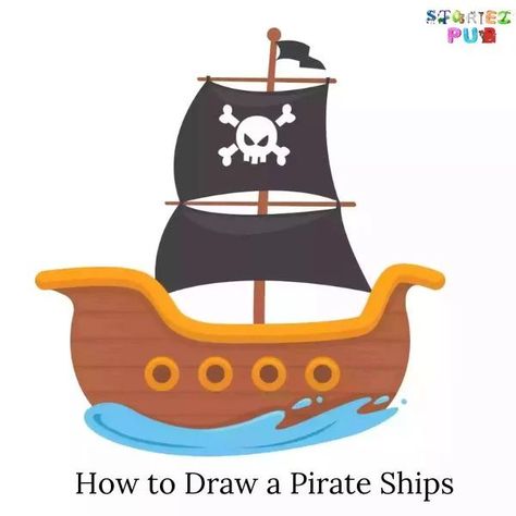 How to Draw a Pirate Ships – Step by Step Guide. How To Draw A Pirate, Pirate Ship Drawing, Cool Numbers, Stories Funny, Pirate Ships, Drawing Lesson, Ship Drawing, Inspirational Stories, Number 0