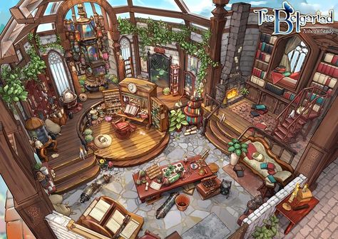 Fairytale Locations, Drawing Room Concept, Feng Zhu, Magical Room, Room Concept, House Interior Living Room, Environment Props, Props Concept, Bg Design