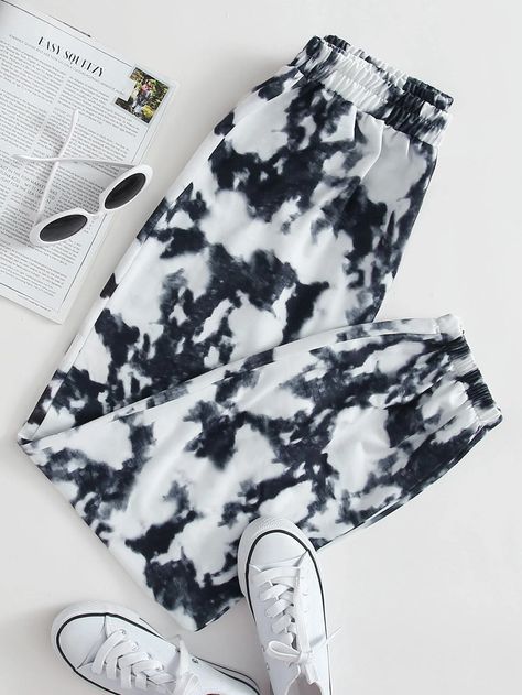 Tie Dye Elastic Waist Sweatpants | SHEIN USA Dye Pants, Cute Sweatpants, Tie Dye Pants, Tie Dye Fashion, Casual Sweatpants, Tomboy Style Outfits, Jogging Pants, Womens Tie, Tomboy Fashion