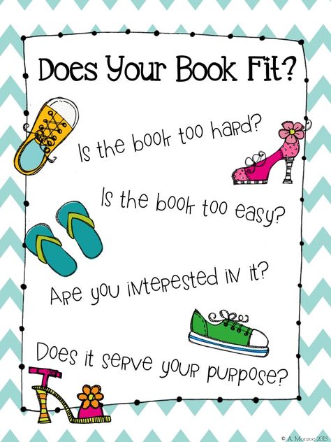 The Daily Five: Good Fit Books Anchor Chart FREEBIE Also has really simple mini lessons for starting read to self Good Fit Books, Daily 5 Reading, Just Right Books, Read To Self, The Big Three, Daily Five, Reading Anchor Charts, Reading Essentials, 3rd Grade Reading