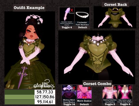 Whimsy Witch Corset Hacks Royale High, Steampunk Fashion Royal High, Masquerade Outfit Ideas Royale High, Royal High Outfit Hacks Corset, Royale High Clothing Hacks, Royalty Royale High Outfit, Alice In Wonderland Royale High, Royale High Outfit Hacks Cheap, Rh Corset Combos Y2k