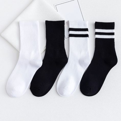 Suit For Women, Women's Socks, Striped Socks, Long Socks, Solid & Striped, Casual Stripes, Fashion Korean, Short Socks, Harajuku Fashion