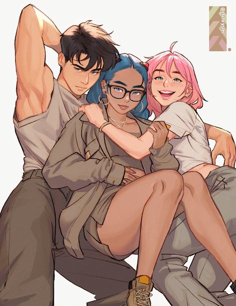 Annie Mei, Sibling Art, Couple Poses Drawing, Friends Sketch, Sister Poses, Sibling Poses, Sketch Poses, Couple Poses Reference, Art Friend