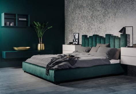 We are a Scandinavian producer of home furniture and whole interior concepts with focus on design, comfort and quality. Our products can be found worldwide. Design Ložnic, Velvet Bed Frame, Gorgeous Bed, Padded Headboard, Velvet Bed, Upholstered Bed Frame, Bedroom Green, Velvet Material, Lounge Furniture