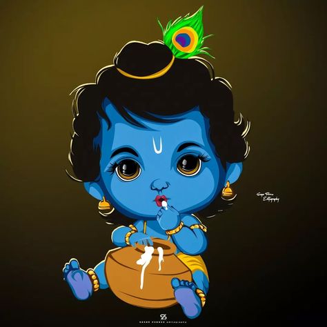 Cute Krishna Janmashtami, Krishna Janmashtami Pictures, Animated Krishna Images, Cute Krishna Rangoli, Shree Krishna Janmashtami Images, Lord Krishna Illustration, Little Krishna Wallpapers, Krishna Cute Drawing, Baby Krishna Painting