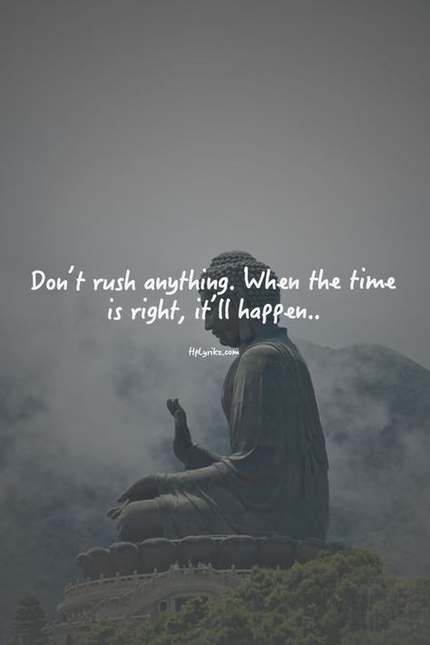 Don't rush anything. When the time is right, it will happen! Frases Yoga, Zen Buddha, Yoga Story, Peace Happiness, Buddha Quotes, Yoga Quotes, Yoga Sequences, Inspiration Quotes, Yoga Inspiration