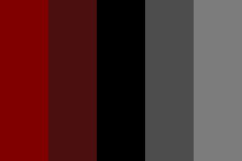 Black Red Grey Bedroom, Red Black Grey Colour Palette, Grey Red Palette, Red And Black Palette, Red And Grey Aesthetic, Red And Black Room Ideas, Red And Grey Bedroom, Black Red Bedroom, Black And Red Color Palette