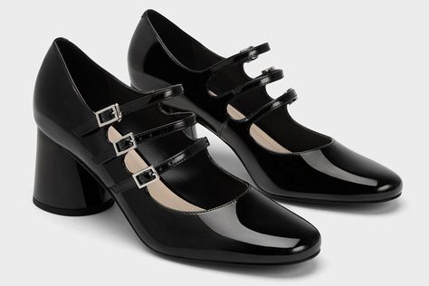 Charles And Keith Shoes, Heel Mary Janes, Charles And Keith, Zapatos Mary Jane, Patent Shoes, Faux Leather Heels, Mary Jane Pumps, Charles Keith, Mary Jane Heels