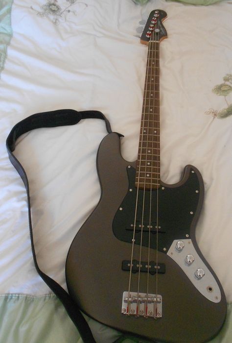 Squier Jazz Bass - Sold! Base Instrument, Custom Bass Guitar, I Love Bass, Custom Bass, All About That Bass, Music Nerd, Cool Electric Guitars, Garage Band, Bass Music