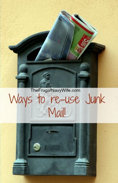 junk mail Upcycle Junk, Repurposed Junk, Craft Things, Thrifty Living, Frugal Lifestyle, Navy Wife, Junk Mail, Diy Upcycle, Recycled Projects