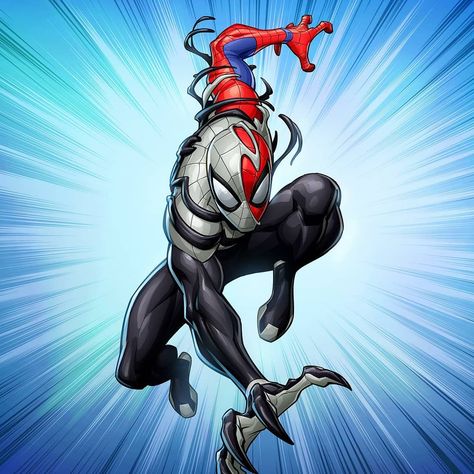 Patrick Brown on Instagram: “Venomized Spider-man  Just to clear it up, this is a new suit design for season 3 of Marvel's Spider-man. Not the classic black suit.…” Black Symbiote Spiderman, Spiderman Anime, Superior Spiderman, Patrick Brown, New Suit Design, All Spiderman, Symbiote Spiderman, Carnage Marvel, Symbiotes Marvel