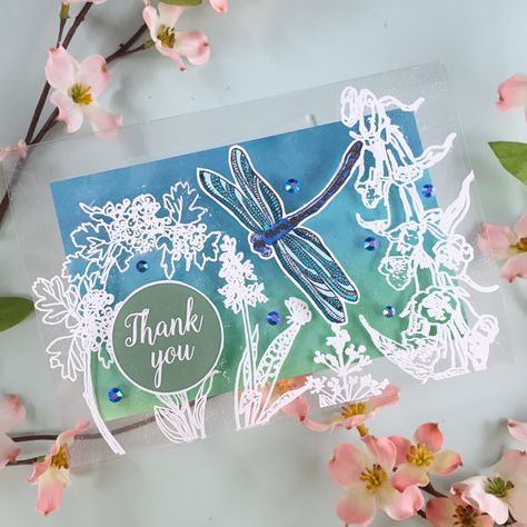 3 Beautiful Ways to Create Acetate Cards with Crafting Essentials - Cards Made With Acetate, Acetate Cards, Ranger Ink, Distress Oxide Ink, Distress Oxides, Ink Pad, Ink Pads, Frame Shop, Spring Colors