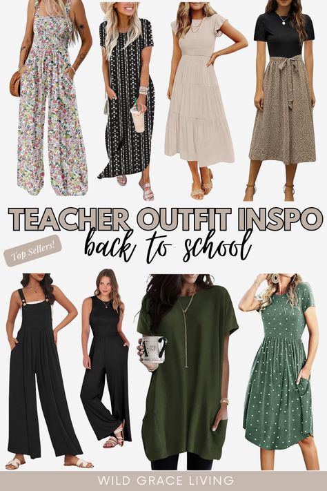 Teacher outfits inspo ideas on amazon Elementary Teacher Outfits, Teacher Outfit Inspiration, Amazon Teacher Outfits, Highschool Teacher, Teacher Outfits Dresses, Outfits Highschool, Teacher Dress, Teacher Outfits Elementary, Teacher Fits