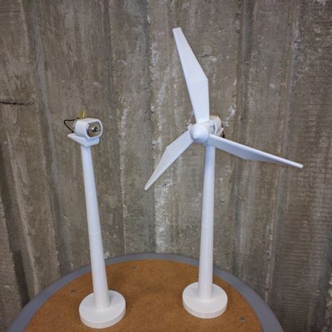 3D Printable Wind Turbine by Giovanni Campani Wind Turbines Art, Diy Wind Turbine, Wind Turbine Blades, Printer Laser, 3d Printing Diy, 3d Printing Projects, Small Canvas Art, 3d Printing Technology, Clean Energy