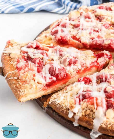 Cherry Dessert Pizza, Almond Coffee Cake Recipes, Almond Coffee Cake, Almond Coffee, Butter Cakes, Cake Mug, Raspberry Almond, Raspberry Recipes, Cherry Desserts