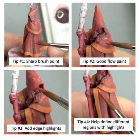 How to paint RPG miniatures for tabletop games in 10 easy steps - painting dnd models - rpg miniature painting - how to paint miniatures for dnd and roleplaying games RPGs - painting dungeon and dragon models - painting dnd minis - recommended varnishes for gaming miniatures - how to paint details on rpg minis Dnd Miniatures Painting Tutorial, Dnd Mini Painting, Painting Figurines, Paint Miniatures, Dnd Mini, Dnd Minis, Reaper Miniatures, Model Painting, Miniature Photography