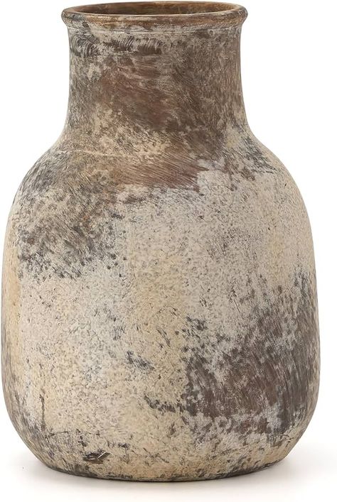 Amazon.com: PORCER 8.2 Inch Ceramic Rustic Terracotta Vase, Farmhouse Decorative Vase Boho Decor, Ceramic Vases for Home Decor, Living Room, Entryway, Table, Thanksgiving Christmas New Year Holiday - Gray : Home & Kitchen Rustic Ceramic Vase, Vases Diy, Pottery Decor, Rustic Pots, African Inspired Decor, Christmas Vases, Terracotta Vase, Rustic Pottery, Rustic Ceramics