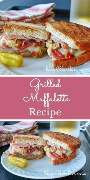 Grilled Muffuletta Recipe Muffuletta Recipe, Italian Sandwich Recipes, Hot Banana, Hot Banana Peppers, Muffuletta Sandwich, Provolone Cheese, Stuffed Banana Peppers, Delicious Sandwiches, Fat Tuesday