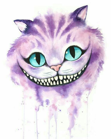 *CHESHIRE CAT ~ Alice in Wonderland, Cheshire Cat Drawing, Wonderland Background, Cheshire Cat Tattoo, Cat Alice In Wonderland, Cheshire Cat Alice In Wonderland, Alice In Wonderland Drawings, Cat Watercolor, Wonderland Tattoo, Cat Drawings